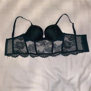 Dark green VS corset bra top